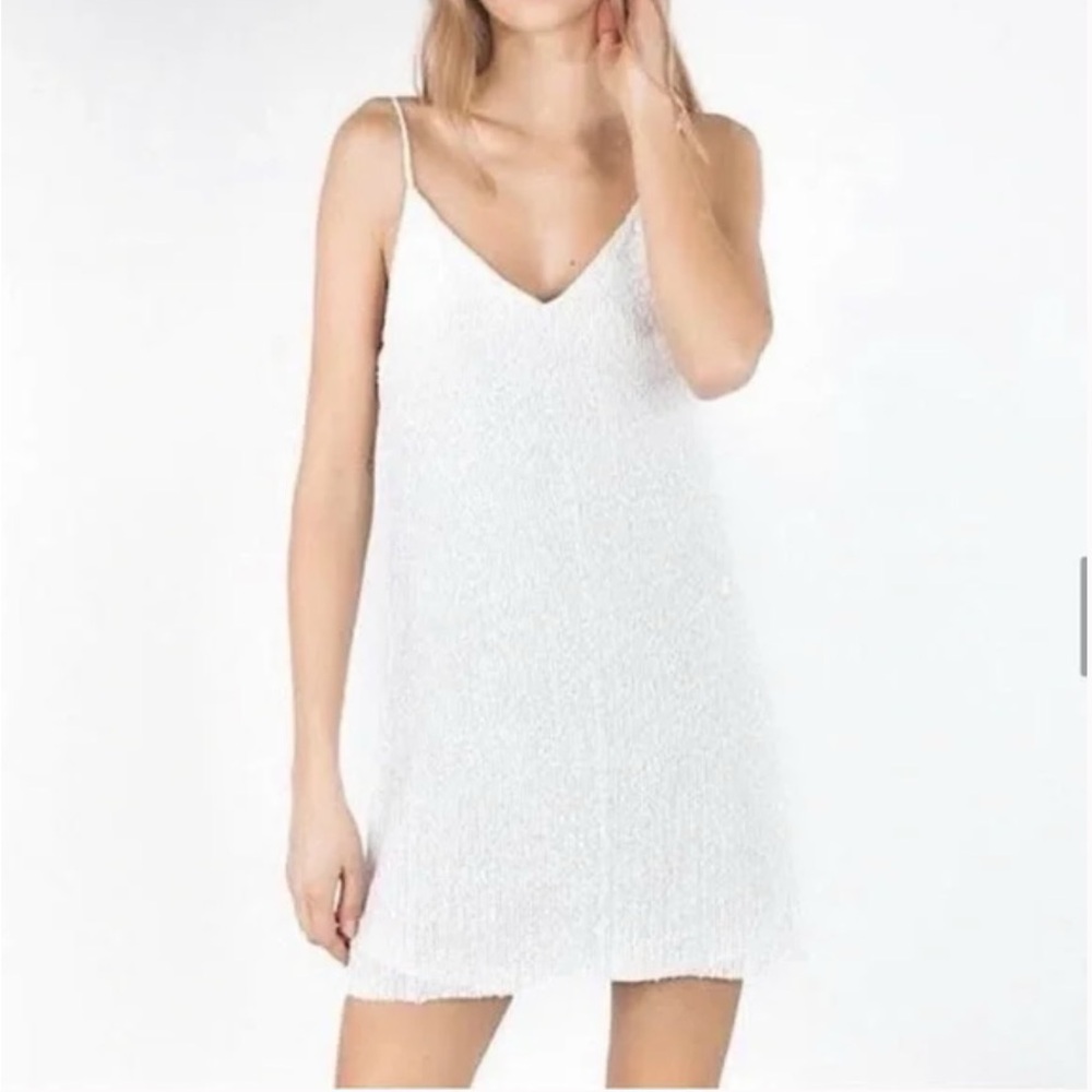 Generation Love White Spaghetti Strap Slip Dress